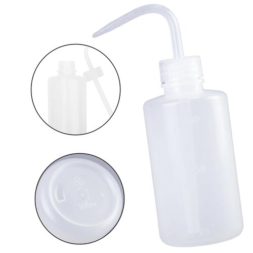 Anghie 4-Pack 250ml/8oz White Plastic Reusable Tattoo Wash Bottles for Green Soap, Water, Plants & General Use