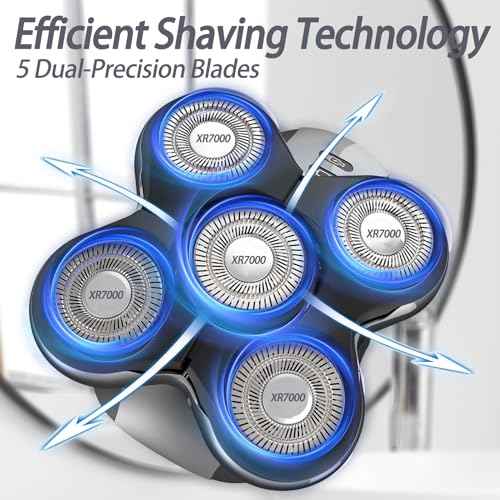 Blade Pro Replacement Head Compatible with Remington Balder Pro XR7000, 5 Dual Track Shaver Heads for a Smooth and Close Shave with No-Irritation. (Pack of 1)