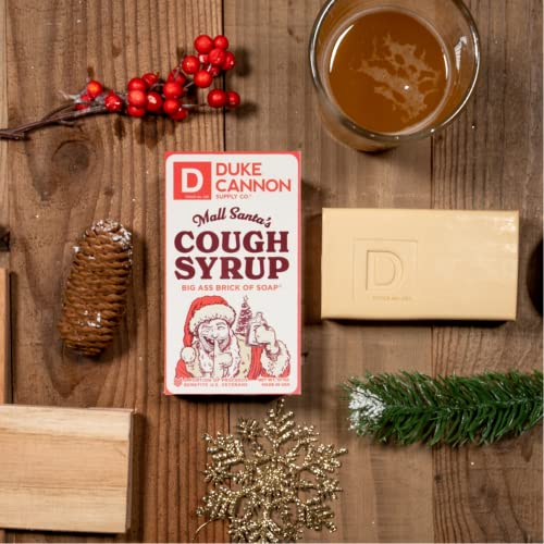 Duke Cannon Supply Co. Big Brick of Soap Bar Holiday Edition Mall Santa (Crushed Candy Canes Scent) Multi-Pack - Superior Grade, Extra Large, Paraben-Free, 10 oz (3 Pack)