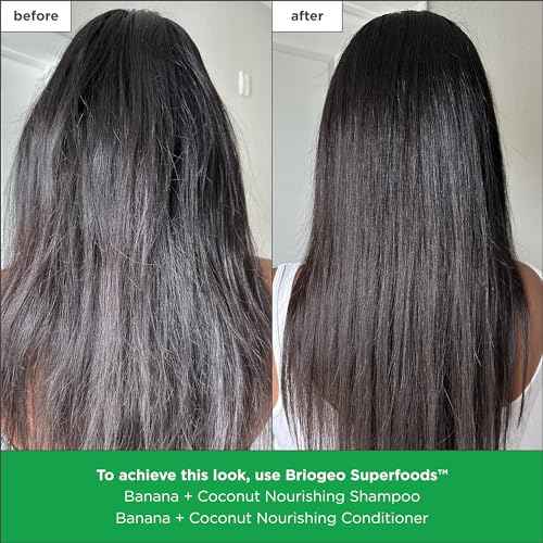 Briogeo Superfoods Banana + Coconut Nourishing Conditioner, Replenish Dull, Dry Hair and Supports Healthy Hair and Scalp, Moisturizing for All Hair Textures, Vegan, Cruelty-Free