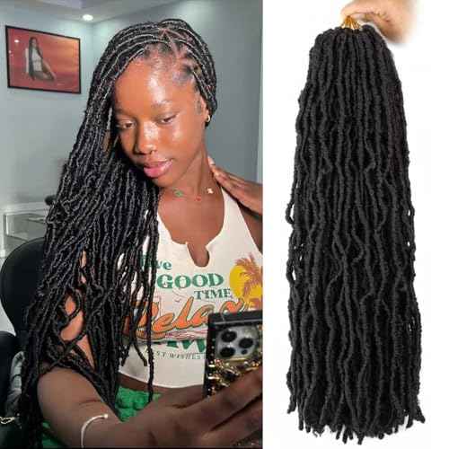 8 Packs Soft Locs Crochet Hair Pre Looped 20 Inch Faux Locs Crochet Braids Goddess Locs Dreadlocs Synthetic Hair For Black Women (2#, 20 Inch (Pack of 8))