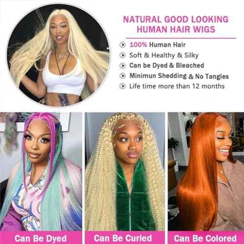 613 Blonde Bundles Human Hair 613 Straight Human Hair Bundles 12A Grade 100% Unprocessed Brazilian Virgin Hair Blonde Hair Weave Bundle 3.5oz/Bundle 30 Inch