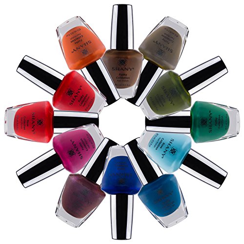 SHANY Nail Polish Set - Nail Lacquer Quick Dry, Full Size, Vibrant, Colorful, Trendy, Semi Glossy, Shimmery, Matte Nail Polish Set - 12 Colors - Funky Collection