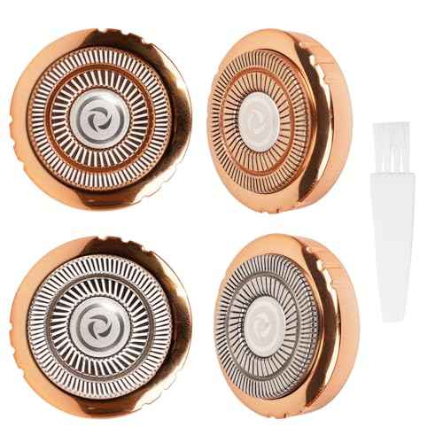 Hypoallergenic Replacement Heads & Blades for Facial Hair Remover, 2-Color 4-Pack, Perfect Fit for Women's BLIBEE Hair Removal Device, Sensitive Skin Safe