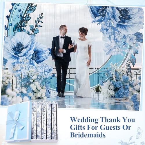 Lasnten 50 Pcs Wedding Bridal Shower Party Favors Chinoiserie Floral Nail Files Bulk Thank You for Celebrating with Us Double Sided Emery Boards for Guests Bridesmaid Bachelorette Baby Shower Party