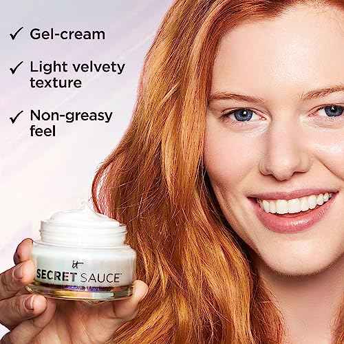 IT Cosmetics Secret Sauce Anti-Aging Face Moisturizer - Hydrating & Plumping Moisturizer Face Cream For Fine Lines, Wrinkles & Dark Spots - Vegan - Day or Night Facial Moisturizer - 2 fl. oz