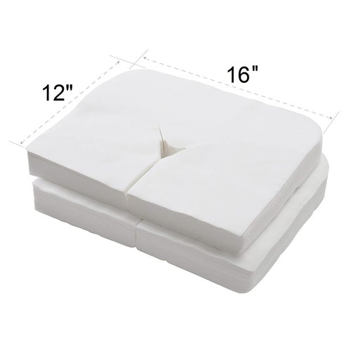ZMDREAM Pack of 170 Disposable Fitted Massage Table Sheets and Flat Face Cradle Cover White