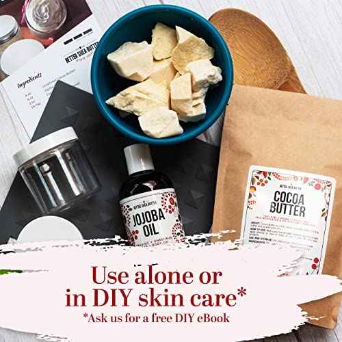 Organic Cocoa Butter Raw Unrefined, Food Grade USDA Certified Organic, for Scars, Stretch Marks Cream, Body Butter, Lip Balm and Lotion Bars, 100% Pure 1 lb Block