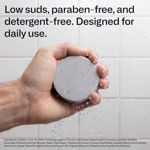 Modern Mammals Light Shampoo Bar - Gentler Wash for Better Hair, Minimalist Hair Care, Low Lather, Sensitive Scalps, No Poo, Vegan, Natural Ingredients, Fragrance-Free (4 Pack x 2.4oz Bars)