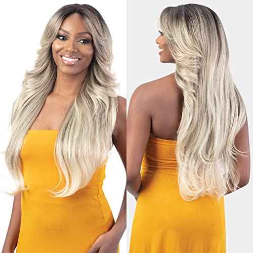 FreeTress Equal Curtain Bangs HD Lace Front Wig Bombshell (1B)