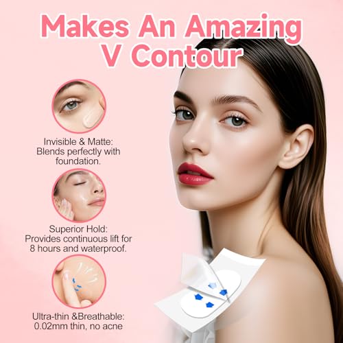Face Lift Tape, 168PCS Face Tape, Face Lift Tape Invisible, Face Tape Lifting Invisible 8 Hours of Sustained, Perfect Facial Contouring, Visually Create A More Defined Jawline and Cheekbones