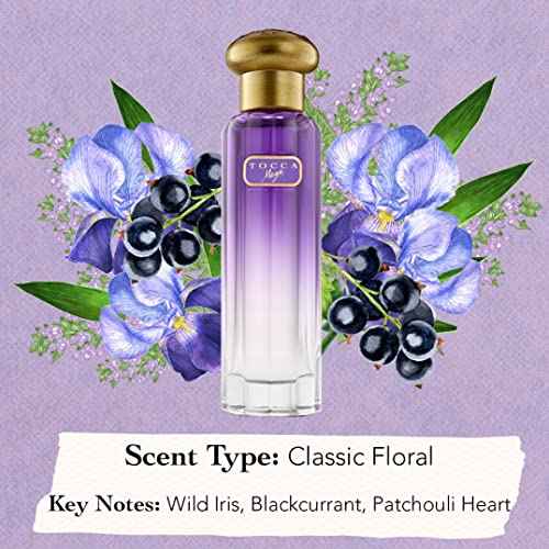 Tocca Women's Perfume, Maya Fragrance, 0.68 oz (20 ml) - Warm Floral, Wild Iris, Blackcurrant, Patchouli Heart - Hand-Finished Bottle