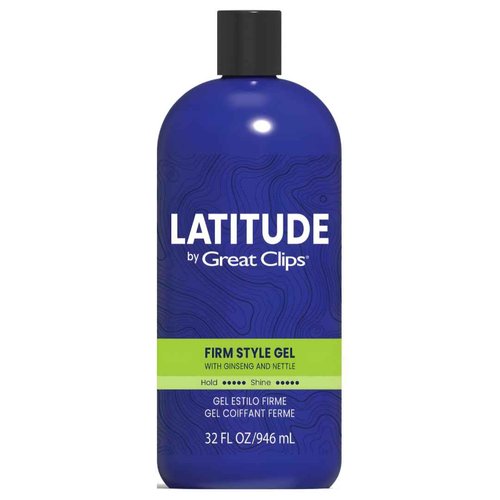 GREAT CLIPS LATITUDE Firm Style Gel | Hair Gel for Men | High Hold + High Shine | 32oz