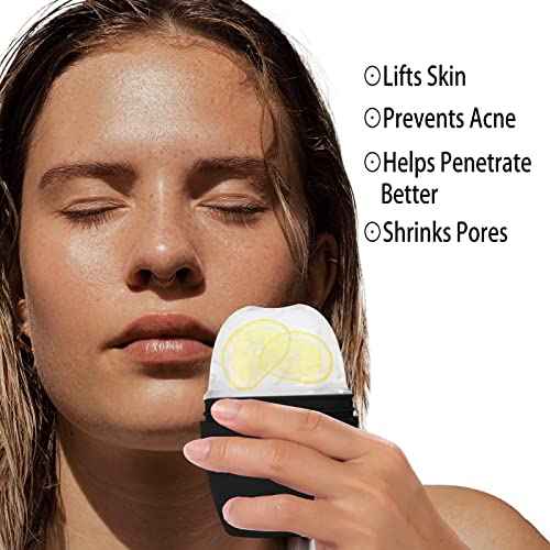 2Pack Ice Roller for Face, Evmliy Silicone Ice Face Roller to Tighten and Lift skin for Face & Eye Puffiness Relief, Reusable Facial Mold for Neck Natural Glow, Skin care for women beauty