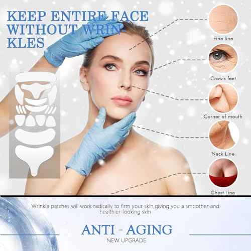 Facial Wrinkle Patches Reusable Silicone Forehead, Neck & Chest Pads ? Anti Aging Overnight Smoothing Patches for Fine Lines, D?collet? & Face Wrinkle Care, Skin Rejuvenation, 18 Pcs