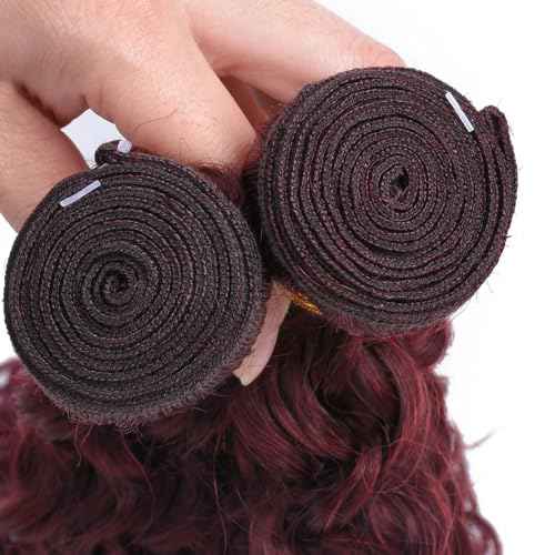 #99J Bundles Human Hair Water Wave Bundles 24 Inch Burgundy Water Wave Bundle Unprocessed Brazilian Virgin Weave Hair 1 Bundle 50 Gram Per Bundle