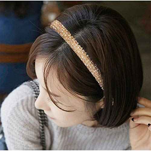 Ruihfas Fashion Sparkle 4 Rows Crystal Rhinestone Headbands Beaded Hair Hoop Band (Red)