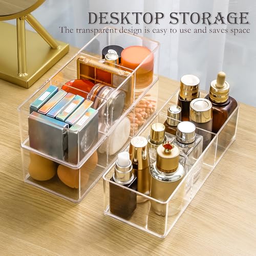 Acrylic Organizer 2 pieces Makeup Organizer Countertop For Drawers Organizer Storage Bathroom Organizers And Storage Is A Good Choice For Desktop Finishing (2)