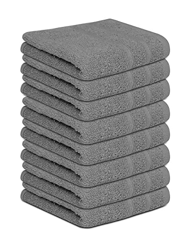 Textila Terry Wash Cloths Pack of 10 - Multicolor - 12x12 Inches, Soft and Absorbent - Perfect for Bath, Face, Hand, Kitchen, Spa, Hotel, Gym, and Home Use.