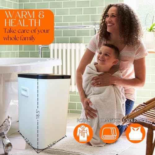 Di'Aroma Towel Warmer with Aroma 10 Tablet, Luxury Large Towel Warmer Bucket with 26L Capacity, Auto Keep Warm Feature 20/40/60 Hot Timer and Delay Timer up to 24h, for Towels Bathrobes Blankets PJ's