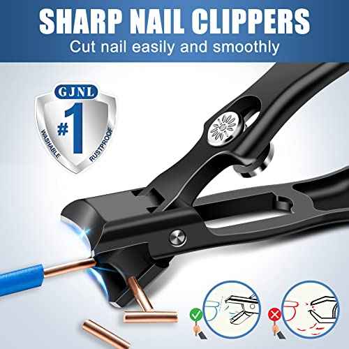 Nail Clippers for Men with Catcher, Stocking Stuffers 2025 Gifts for Men Women, Large Toenail Clippers for Thick Nails, Heavy Duty Anti-Splash Toe Nail Cutter, Christmas Xmas Presents Gifts for Adults