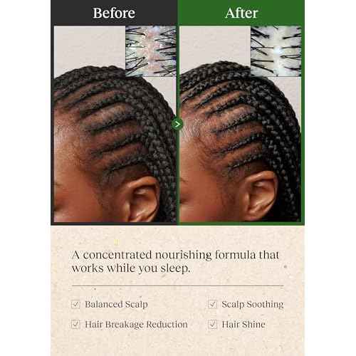 Braid Rev Scalp Sleeping Oil Balm, Korean Scalp Treatment, Balm-to-Oil Formula, Nourishing for Dry Scalp with Coconut Oil & Shea Butter, Reduces Excess Oil & Strengthens Hair Roots, 2.65 oz