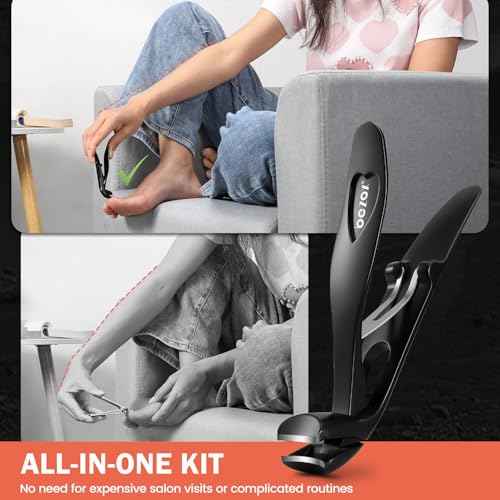 BEZOX Toenail Clippers Kit for Seniors ? The Ultimate Solution for Thick & Ingrown Toenails with Curved Head Toe Nails Clippers, Long Handle Toenails Clippers Thick Nails, Nail File & Toenail Lifter