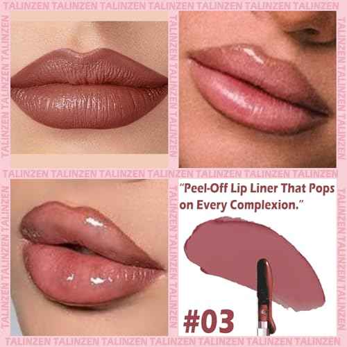 lip stain peel off,beauty-waterproof,transfer-proof and smudge-proof,makeup for all occasions,perfect for everyone (#03,0.12floz/3.5ml e)