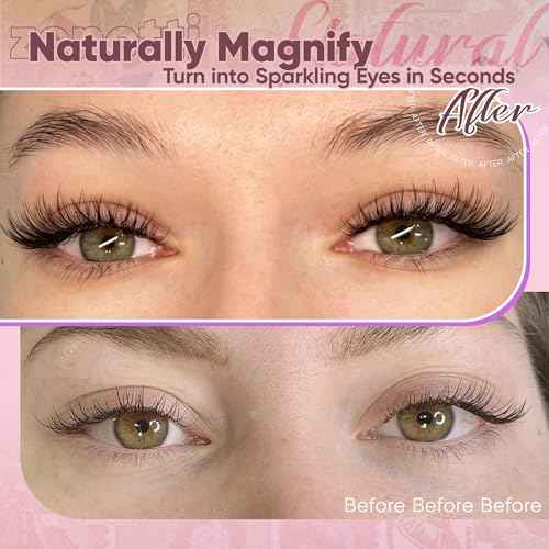 Natural Lash Clusters Kit Wispy Eyelash Clusters Kit Natural Lash Extension Kit C-Curly Individual Lashes Short Eyelash Extensions with Lash Bond and Seal and Eyelash Tweezers 9-12MM 144PCS by zenotti