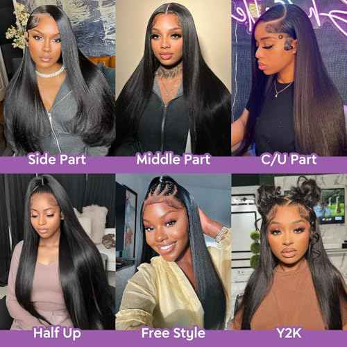 26Inch 13x6 Lace Front Wigs Human Hair 210 Density Straight HD Lace Front Wigs Human Hair Pre Plucked with Baby Hair Glueless Wig Virgin Hair Lace Front Wigs for Women (13X6 Straight Wig, 26Inch)
