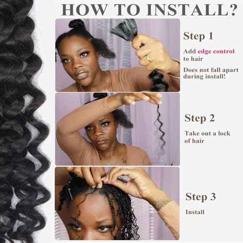 YOMIO Human Braiding Hair 24 Inch 100g (1Pack-2Bundles) Water Wave Human Hair Bulk for Braiding No Weft Bundle Virgin Curly Human Hair Bulk for Boho Braids Wet and Wavy Natural Black Color