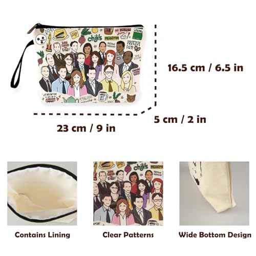 The Office Merchandise Canvas Tote Bag, The Office Merch Reusable Tote Bag with Wide Base