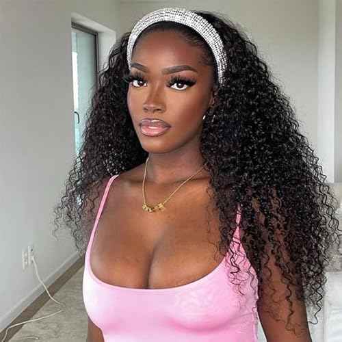 Deep Wave Human Hair Wig - Lace Front, Machine Made (24 Inch, Natural Color)