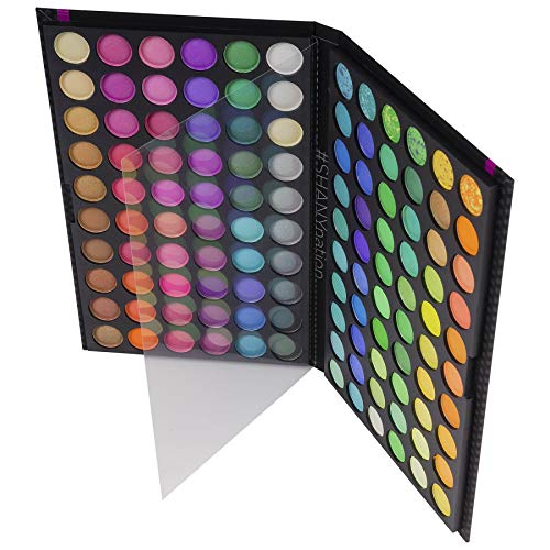 SHANY Highly Pigmented Eye Makeup Palette, 120 Matte Shimmer Metallic Eyeshadow Pallet with Long Lasting and Blendable Natural Colors - Classic Neon