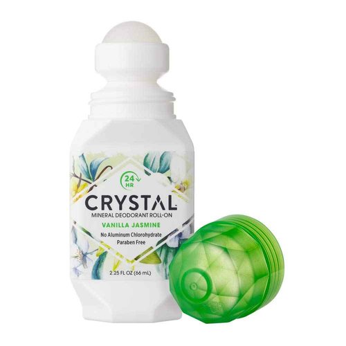 Crystal Mineral Deodorant Roll-On, Vanilla Jasmine, 2.25 oz (Pack of 4)