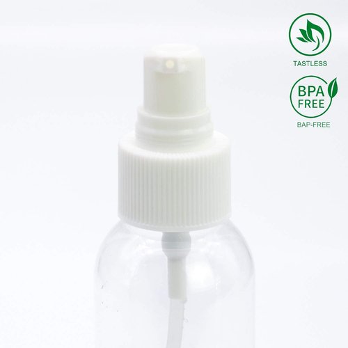 TRENDBOX 24 Pack Plastic Empty Bottles with Duckbill Pump Cap for Shampoo, Lotions, Liquid Body Soap, Cream (4 oz / 120 ml)
