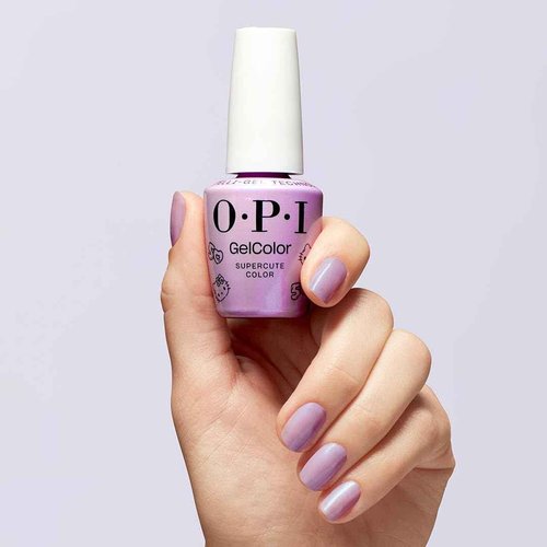 OPI GelColor Supercute Color | Sheer Soft Purple Shimmer UV Cure Gel Nail Polish | Hello Kitty Limited Edition Collection