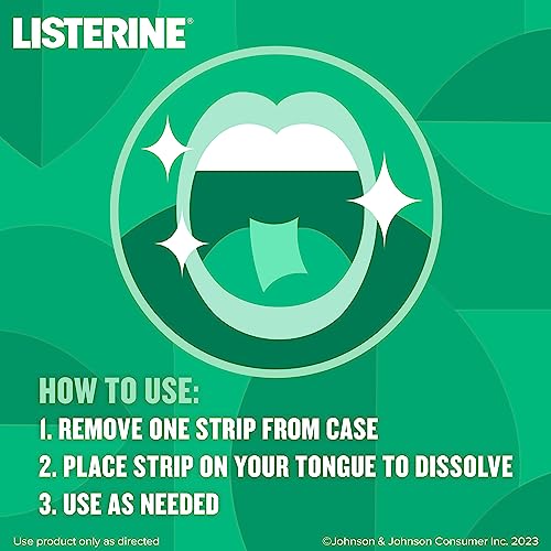 Listerine Freshburst Pocketpaks Fresh Breath Strips, Mint Breath Refresher Strips to Kill 99% of Bad Breath Germs, Portable Pack, Freshburst Spearmint Flavor, 24-Strips (12 Pack)