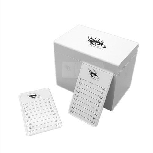 LIXIMMAZN 10 Layers Acrylic Eyelash Storage Box,Eyelash Holder Extension Tool,Makeup Organizer False Eyelashes Glue Pallet Holder, Grafting Eye lashes Close-Packed Display with 10 Pallets (White)