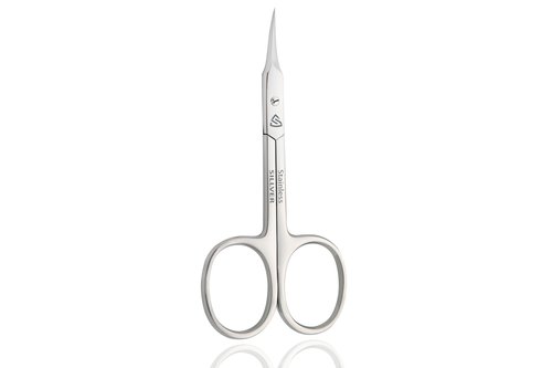 Cuticle Scissors Curved Blade - Extra Fine Pointed Tip Professional Manicure Grooming Scissors for Cuticles, Beard, Nose Hair, Eyelash, Mustache - Eyebrow Scissors