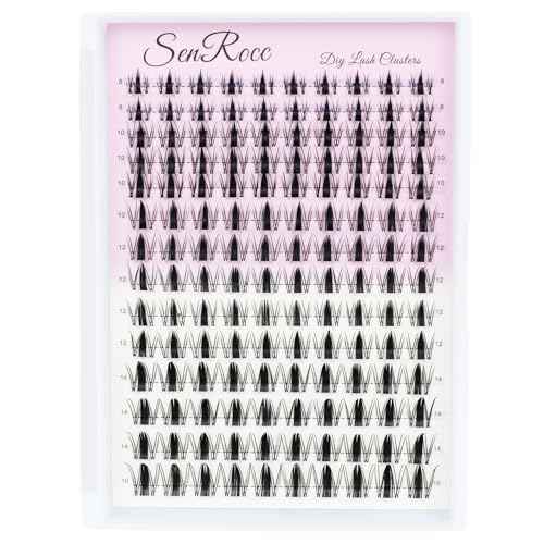Lash Clusters Fairy Lash Clusters Manga Eyelash Clusters 140pcs Cluster Eyelash Extensions D Curl Individual Lashes 8-16mm Mix Length (QF-0.07D-8-16)