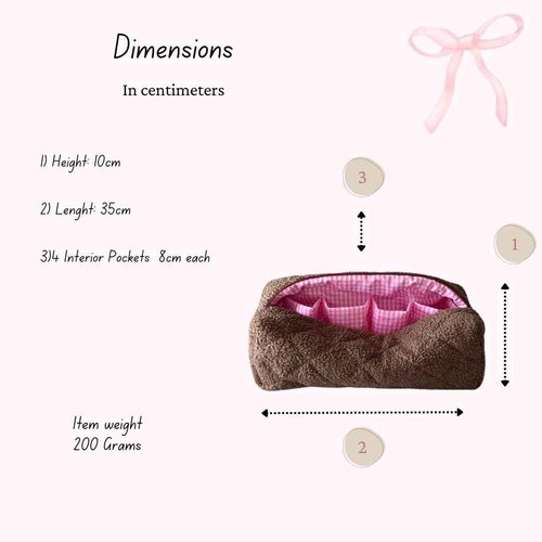 Sherpa Travel Bag for Hair Tools&Attachments–Compatible with Dyson Airwrap,Shark, Travel Storage Bag, Portable case Organizer,multifaction Large brown Cosmetic Bag with Pockets, Pink, Casual