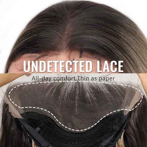AISI HAIR 13¡¿4 HD Mixed Blonde Lace Front Wigs for Women Pre-Plucked Long Body Wavy Synthetic Lace Mixed Blonde Wig with Baby Hair for Beginner Friendly Free Part 28 Inch