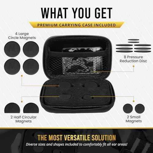 MagnetRX¢ç Cauliflower Ear Magnets ? 8 Multi?Size Magnets & Spacer with Case ? Compression Ear Magnet for Cauliflower Draining, Pressure Earring for Keloids, BJJ, Wrestling & MMA Treatment & Prevention