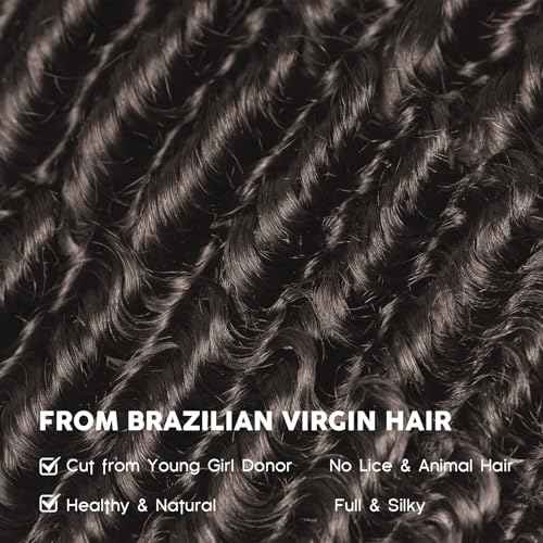WEQUEEN Deep Wave Human Hair Bundles 14 16 18 Inch 100% 16A Brazilian Hair Long Lasting Deep Wave Bundles for Women