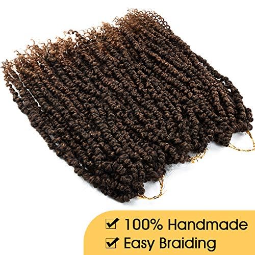 Silike 14 Inch Passion Twist Crochet Braid Synthetic Hair Extension Pre-Twisted Crochet Twisted Braids For Woman(14 inch, T30)