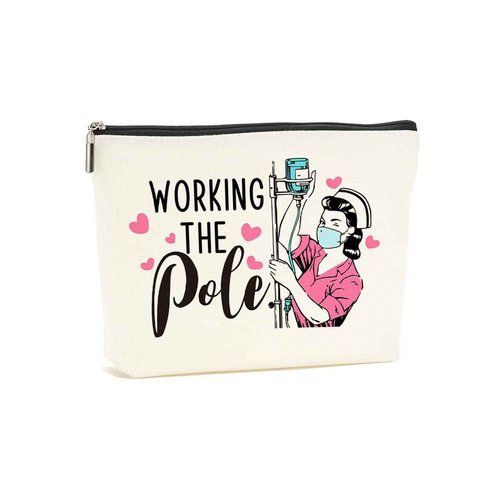 Decohim Funny Nurse Makeup Bag Cosmetic Bag Nurse Accessories for Work Nurse Gifts for Women Nurse Supplies for Nursing Student Friends Sister Bestie Coworker Birthday Chirstmas