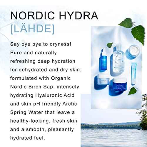 Lumene [L?hde] Nordic Hydra Intense Hydration Facial Moisturizer - Lightweight Plumping Face Cream for Dry Skin - Enriched with Arctic Spring Water + Hyaluronic Acid for Instant Moisture (50 ml)