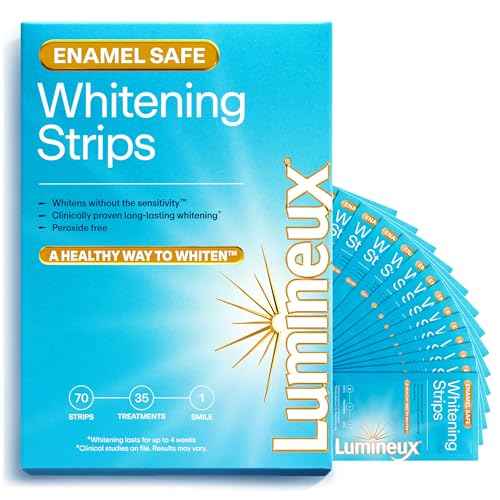 Lumineux Teeth Whitening Strips - 35 Treatments ? Peroxide Free - Enamel Safe for Whiter Teeth - Whitening Without The Sensitivity - Dentist Formulated - Sensitivity Free