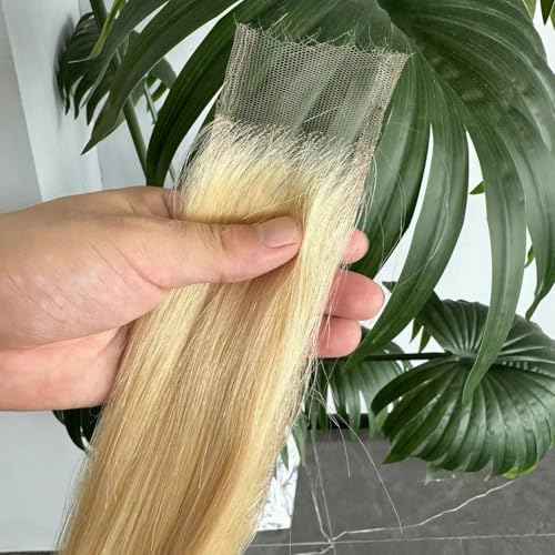 2x6 Long Deep Parting HD Swiss Lace Melt Skin Lace Closure Raw Hair Materials Straight Style Much Fuller with Natural Hair Line Human Hair Natural Black Color (14inch, HD 2x6 613 lace closure)